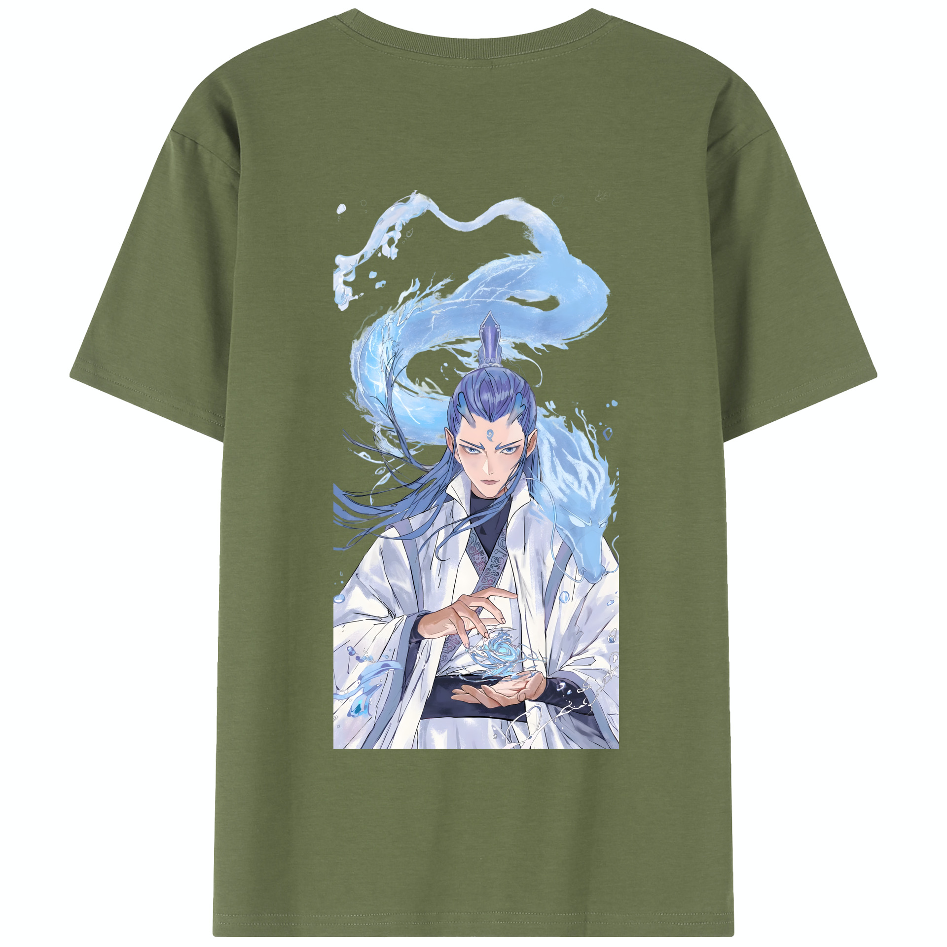 （画像用） Ne Zha 2 ナタ 魔童の大暴れ 綿100％半袖Tシャツ（背面プリント）
